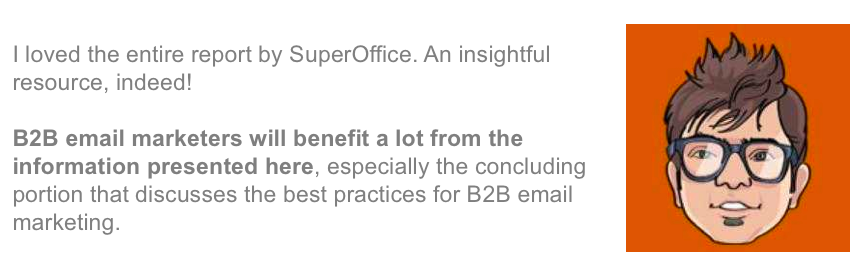 Kevin George B2B email marketing report comments