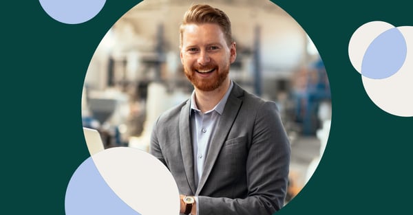 Picture of man in suite in office
