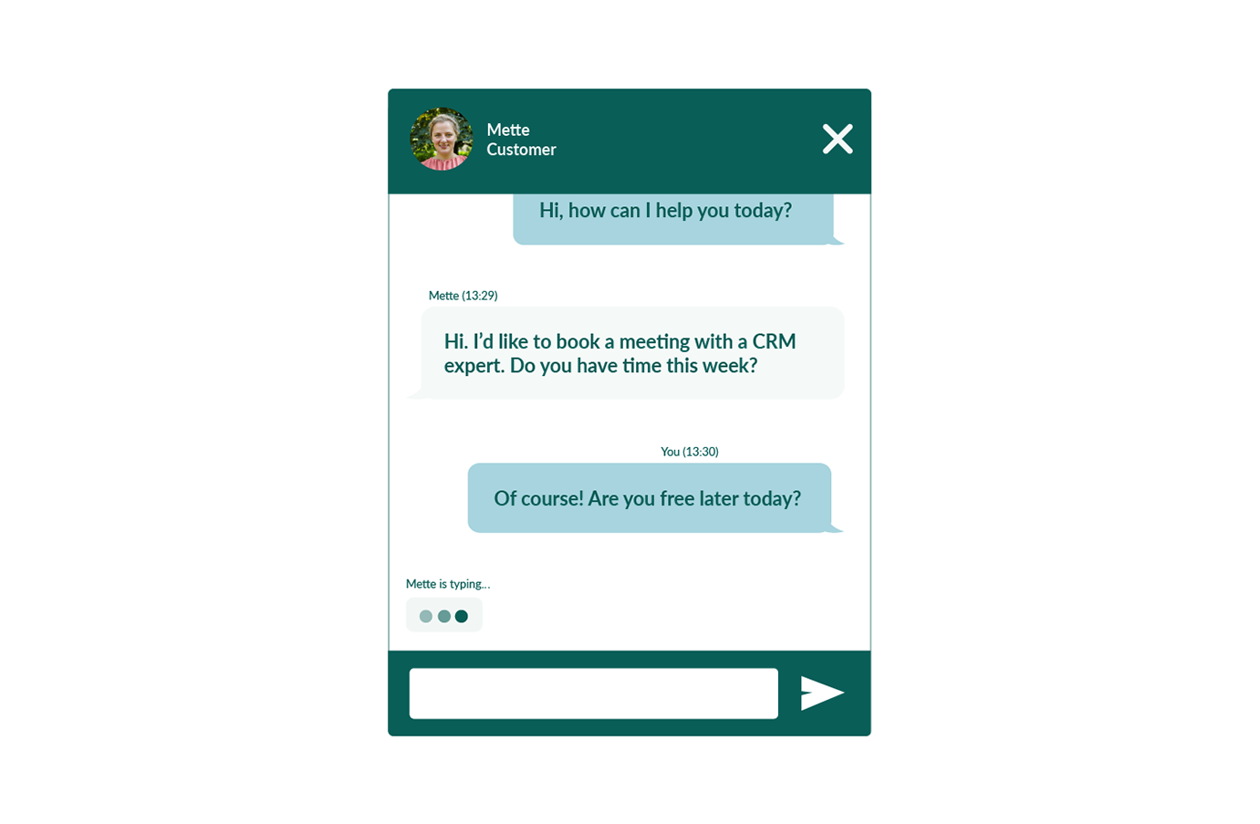 Speak with prospects via live chat
