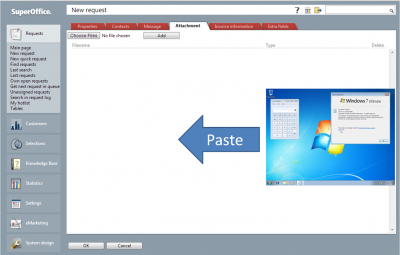 screenshot copy and paste SuperOffice