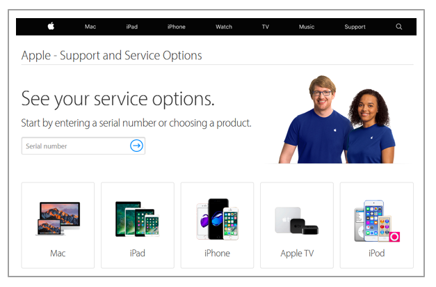 Apple prioritize tech support on their website