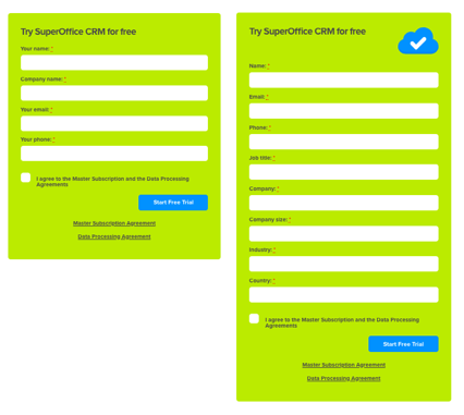 Web form length and conversion rates
