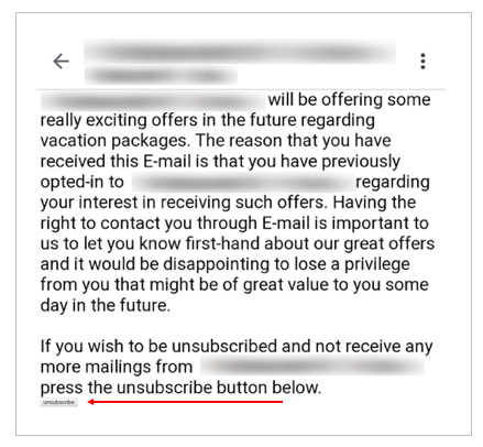 Making unsubscribe difficult