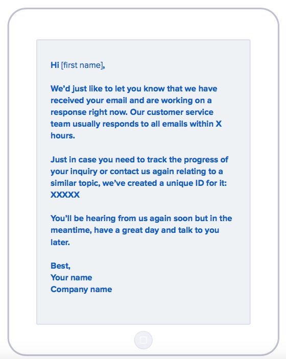 Autoresponder email template