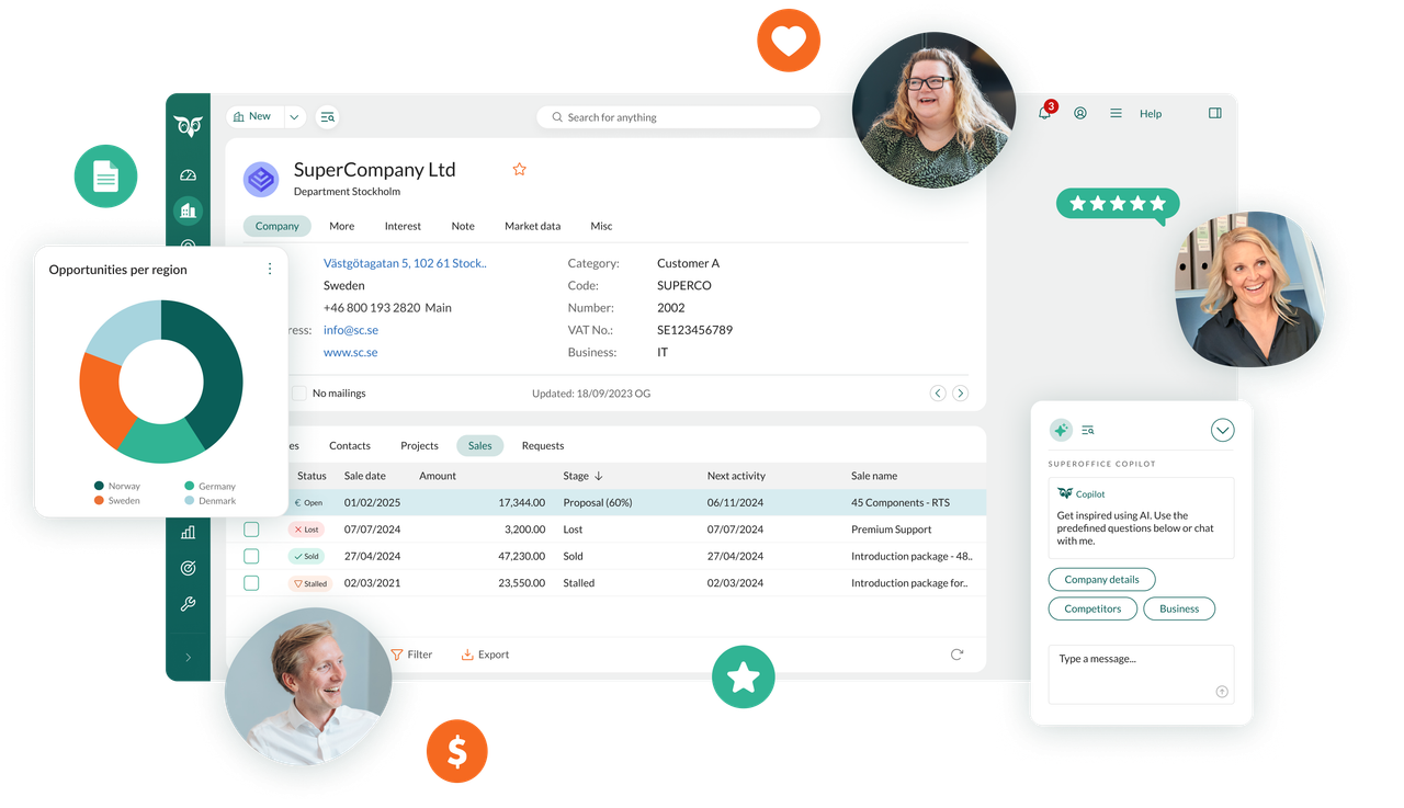 SuperOffice screen shot