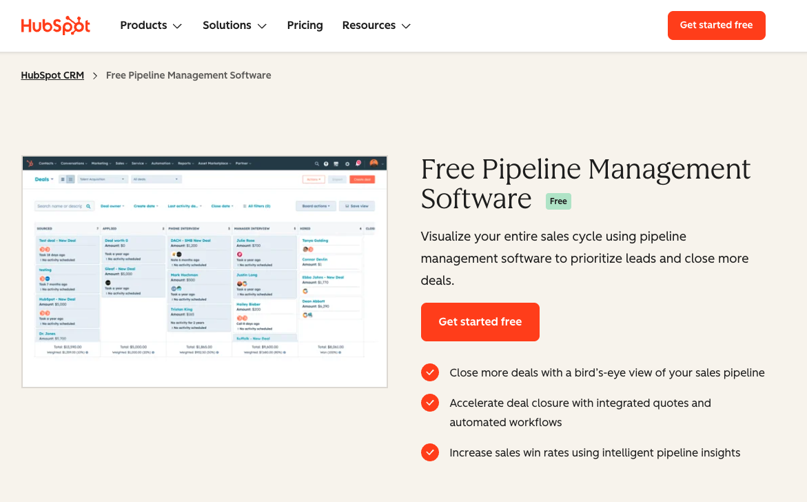 HubSpot website