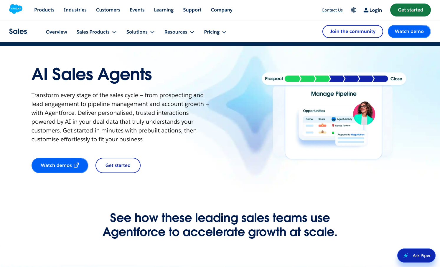 Salesforce website