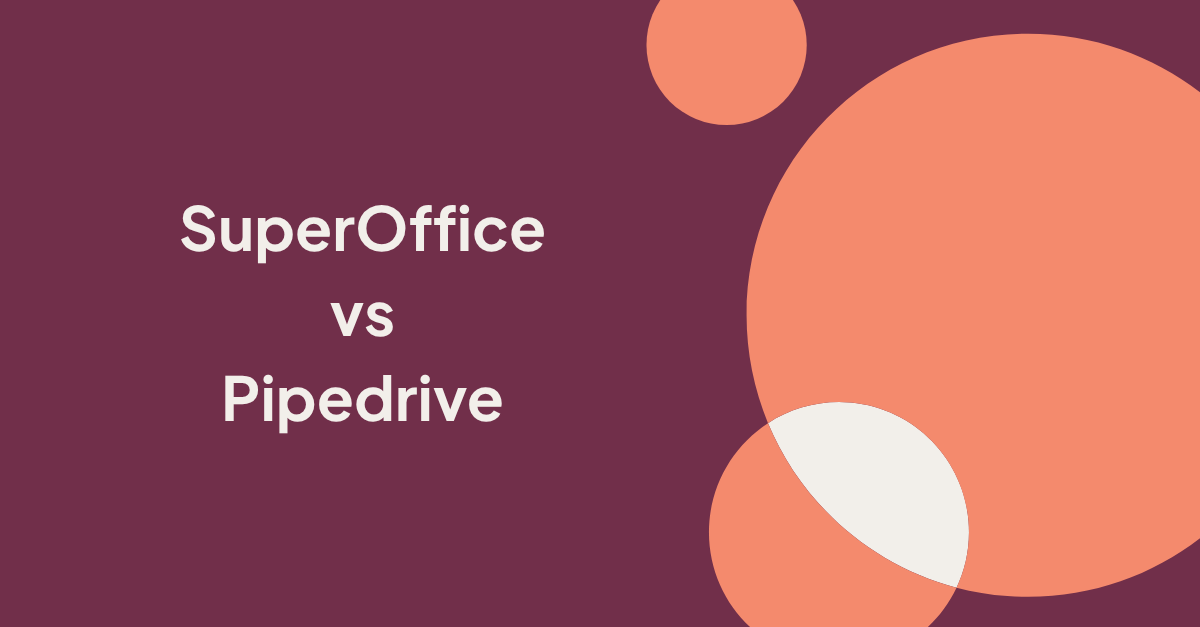 Brand illustration with text SuperOffice vs Pipedrive