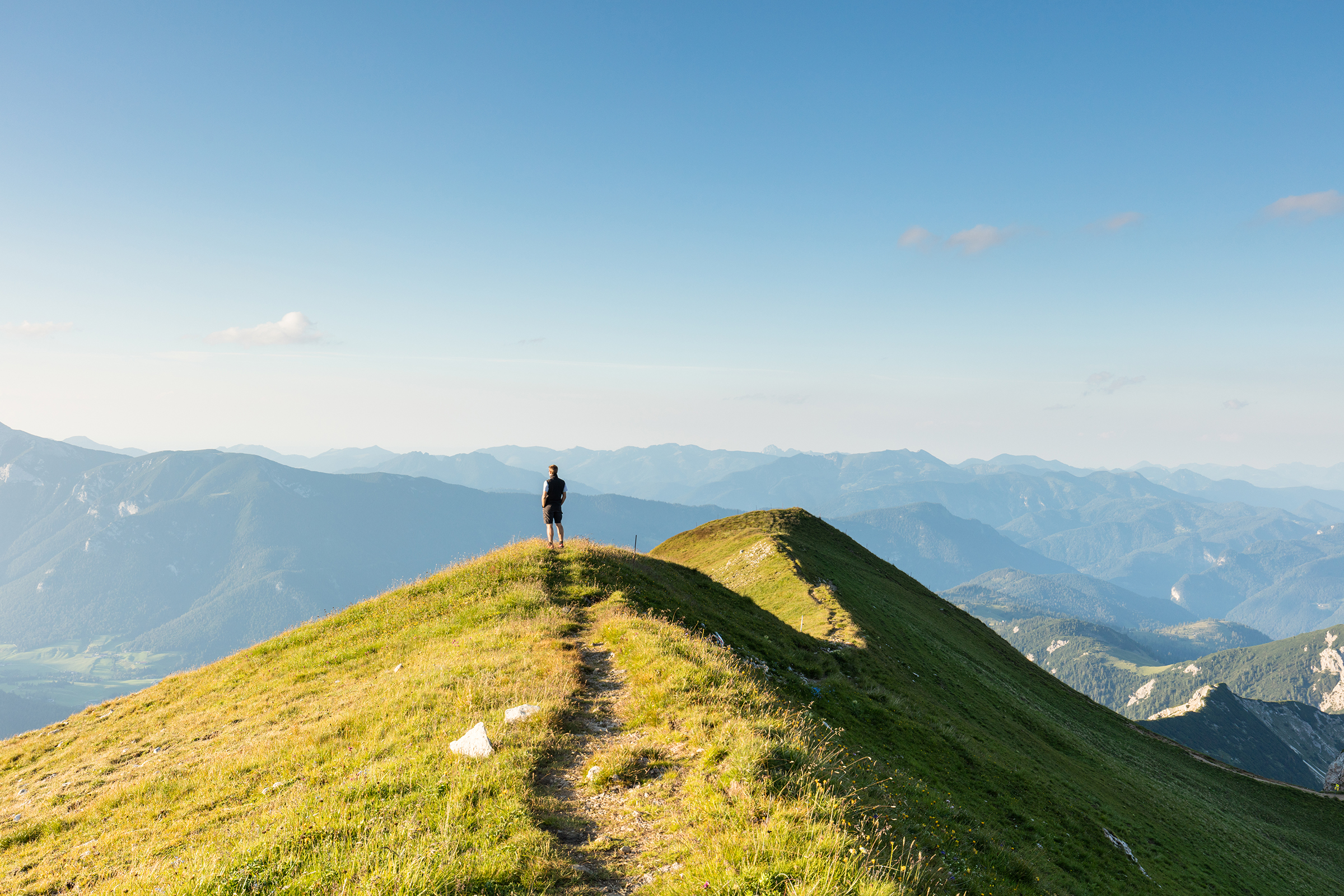 Man on a mountain top