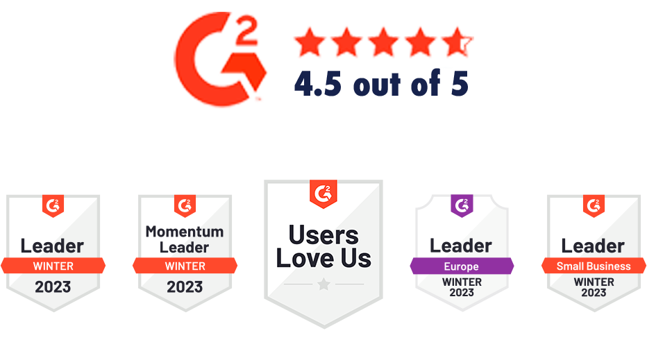G2 badges collage