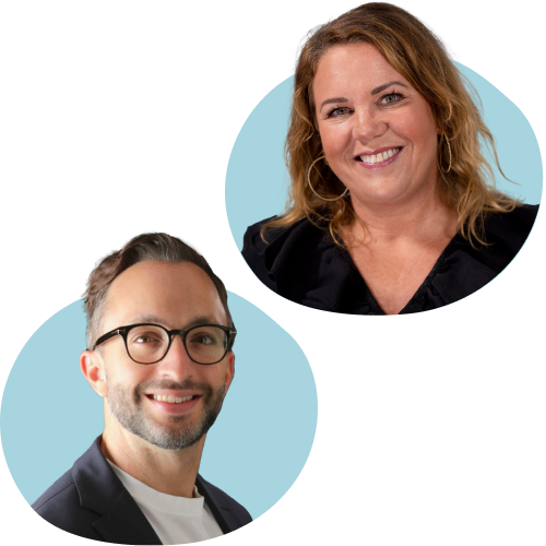 Picture of the speakers, Camilla and Kevin